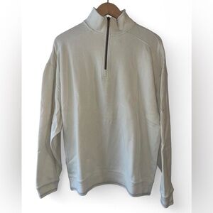 Tommy Bahama Sweater Men’s 1/4 Zip Cotton Coconut Cream in size Medium